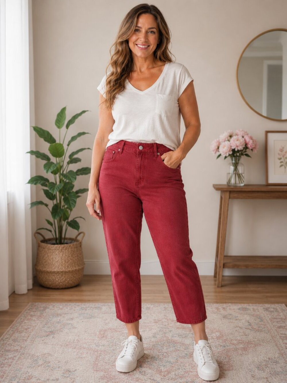 NWT American Eagle Red Button Fly Jeans Women's 10XShort Petite